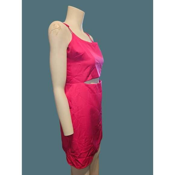 WAYF Pink Sleeveless Cutout Mini Dress Adjustable Straps Women Size M - Picture 5 of 9